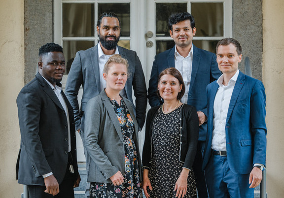 Team of the Chair Supply Chain and Operations Management, with From left to right: Prince Bright Attatsi, Vijai Mani, Marlene M. Hohn, Astrid Tröster, Sajal K. Dey, Prof. Dr. Christian F. Durach
, Berlin campus, ESCP