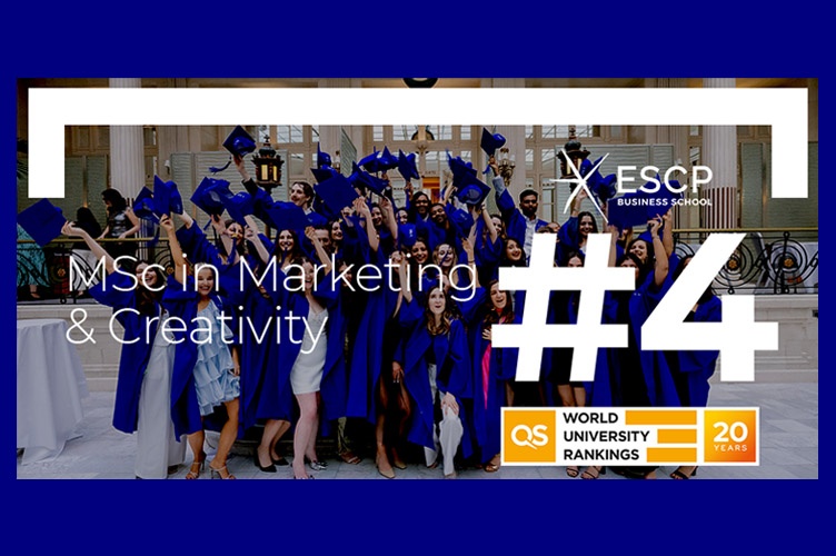 ESCP's MSc in Marketing & Creativity ranked 4th worldwide by QS